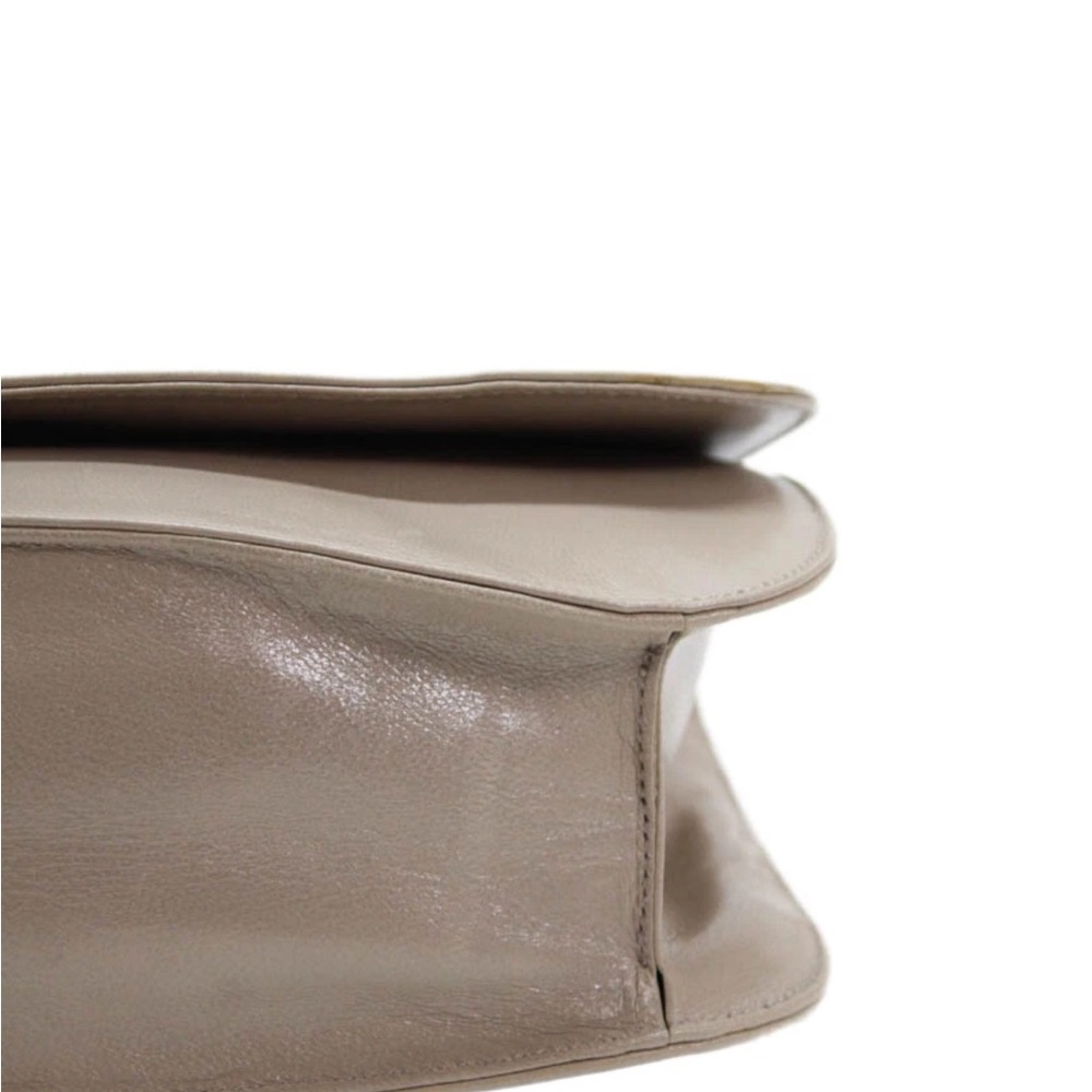 Prada Milano Cream Leather Tortoise Shell Strap Turnlock Flap Shoulder Bag - Picture 7 of 16
